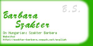 barbara szakter business card